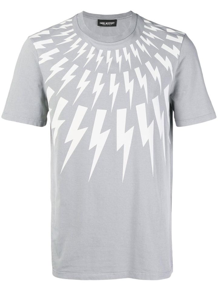 Neil Barrett Lightning Short-sleeve T-shirt - Grey