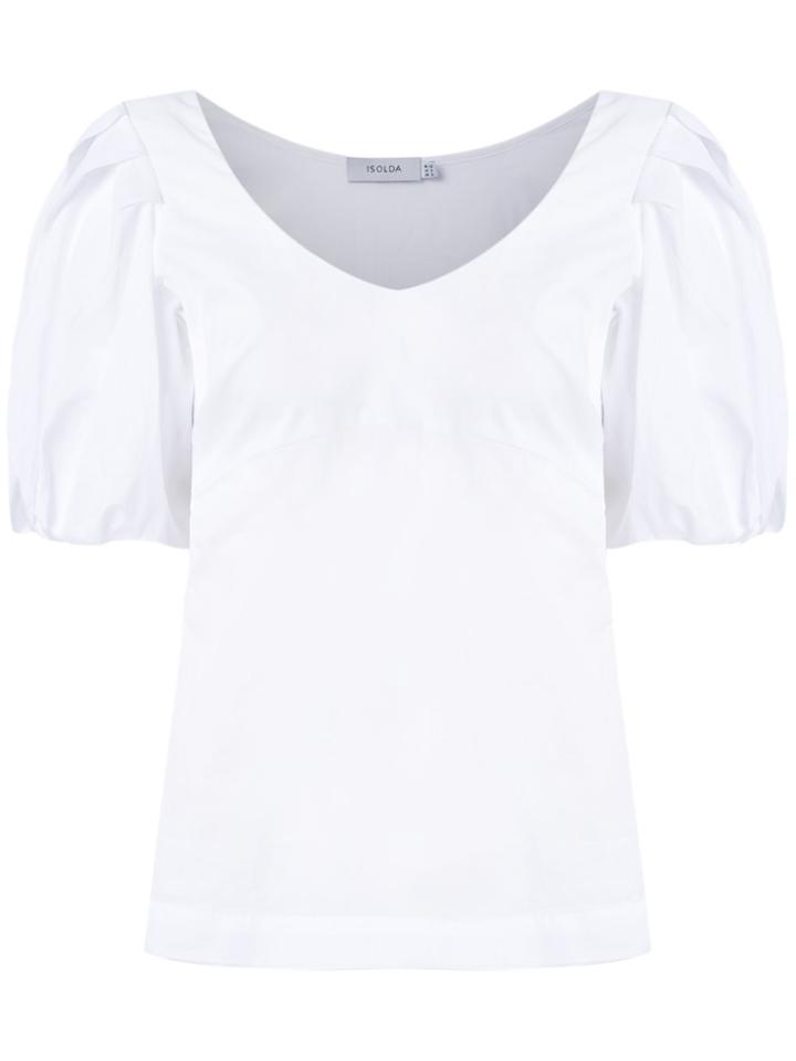 Isolda Puffy Sleeves Blouse - White
