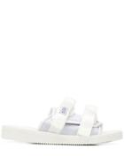 Suicoke White Strapped Sliders