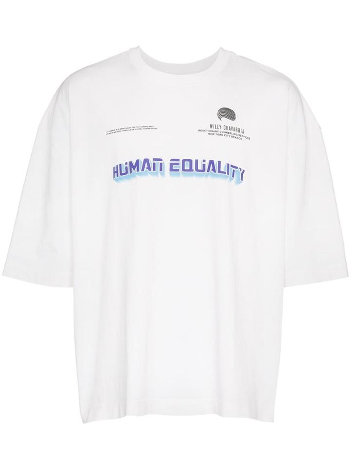 Willy Chavarria Willy C Human Equality Ss Tee Wht - White