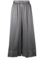 Theory Cropped Palazzo Trousers - Grey