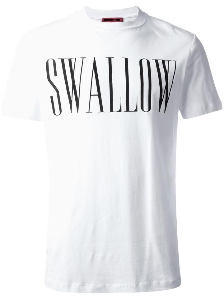 Mcq Alexander Mcqueen Swallow Print T-shirt, Men's, Size: Small, White, Cotton