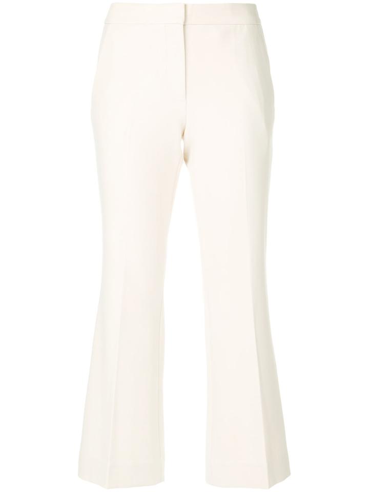 Tibi Cropped Bootcut Trousers - Nude & Neutrals