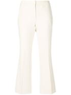 Tibi Cropped Bootcut Trousers - Nude & Neutrals
