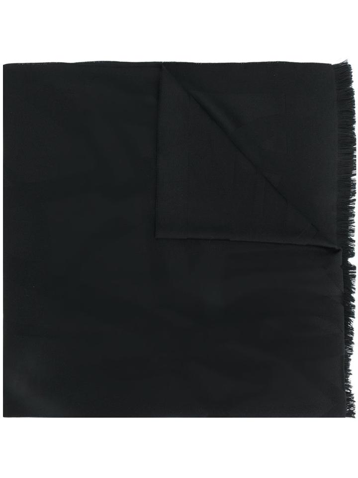 Saint Laurent Fringed Scarf - Black