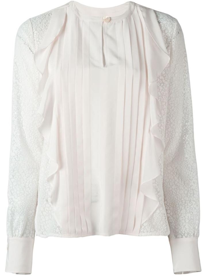 See By Chloé Embroidered Panel Ruffled Blouse