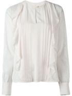 See By Chloé Embroidered Panel Ruffled Blouse
