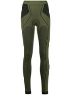 Unravel Project Seamless Panelled Leggings - Green