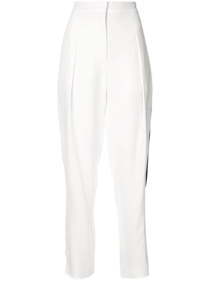 Nina Ricci Stripe Detail Straight Trousers - White