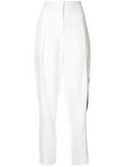 Nina Ricci Stripe Detail Straight Trousers - White