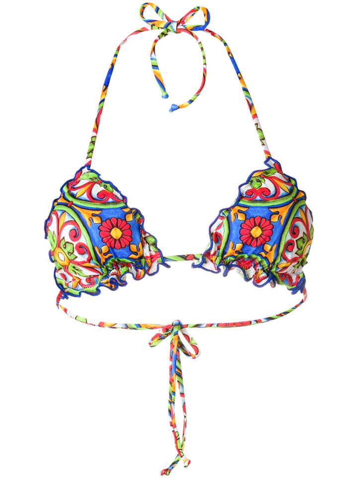 Mc2 Saint Barth Printed Bikini Top - Multicolour