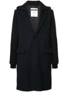 Moschino Hooded Mid-length Coat - Black
