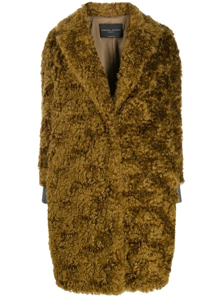 Fabiana Filippi Oversized Knit Coat - Brown