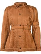 Craig Green Belted Hooded Jacket, Men's, Size: Small, Brown, Cotton/viscose/wool
