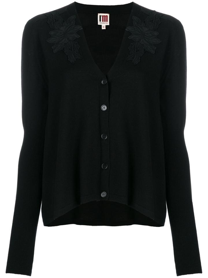 I'm Isola Marras Appliqué Cardigan - Black
