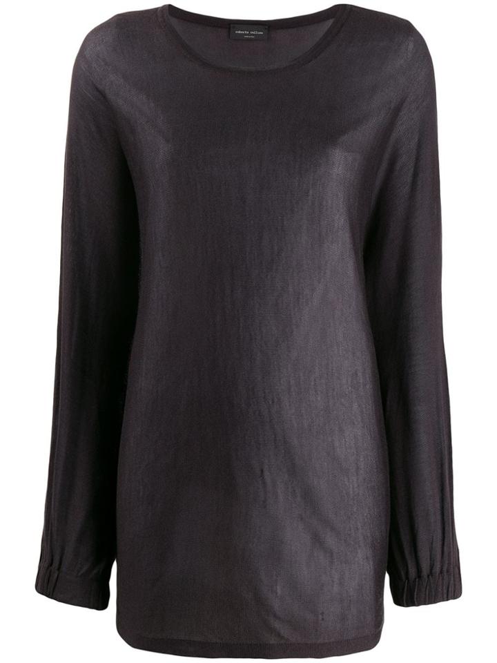 Roberto Collina Sheer Jumper - Grey