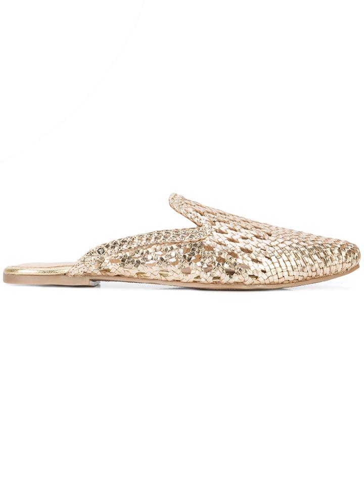 Sam Edelman Navya Flat Mules - Metallic