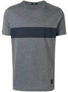 Fay Graphic Stripe T-shirt - Grey