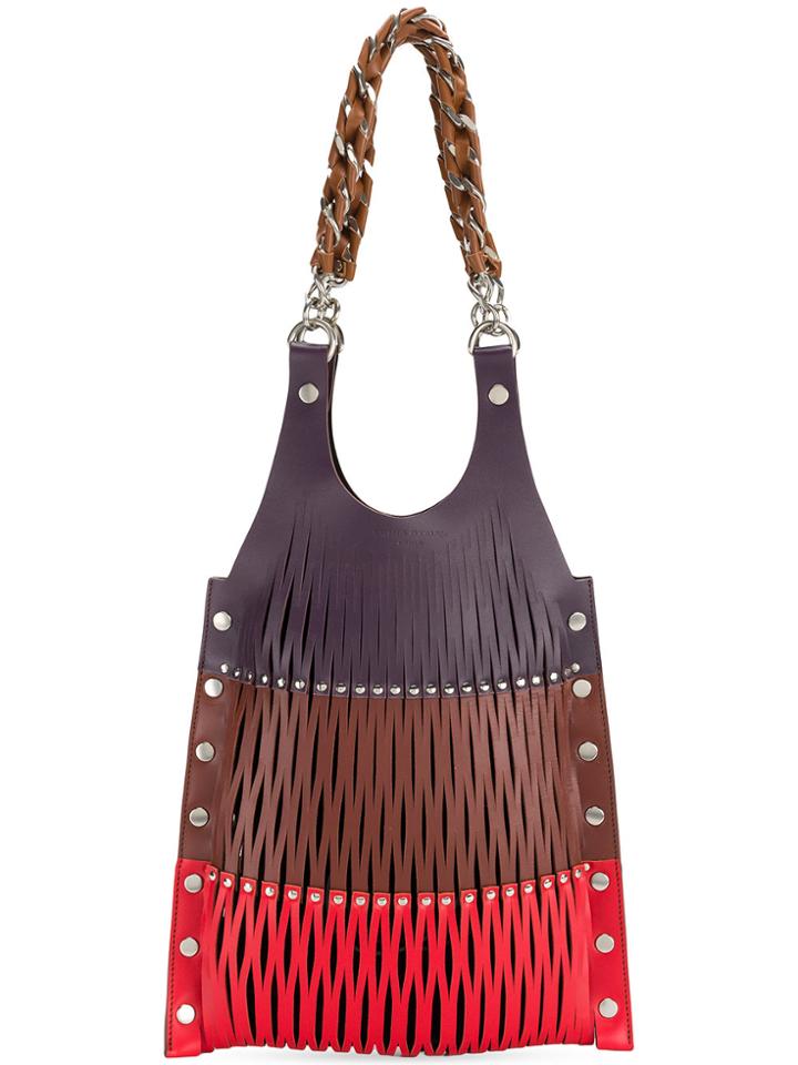 Sonia Rykiel Perforated Colour Block Tote - Multicolour