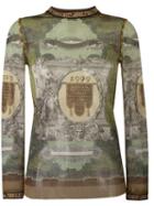 Jean Paul Gaultier Pre-owned Printed Sheer Sweater - Multicolour
