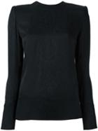 Balmain Paisley Detail Blouse, Women's, Size: 36, Black, Silk