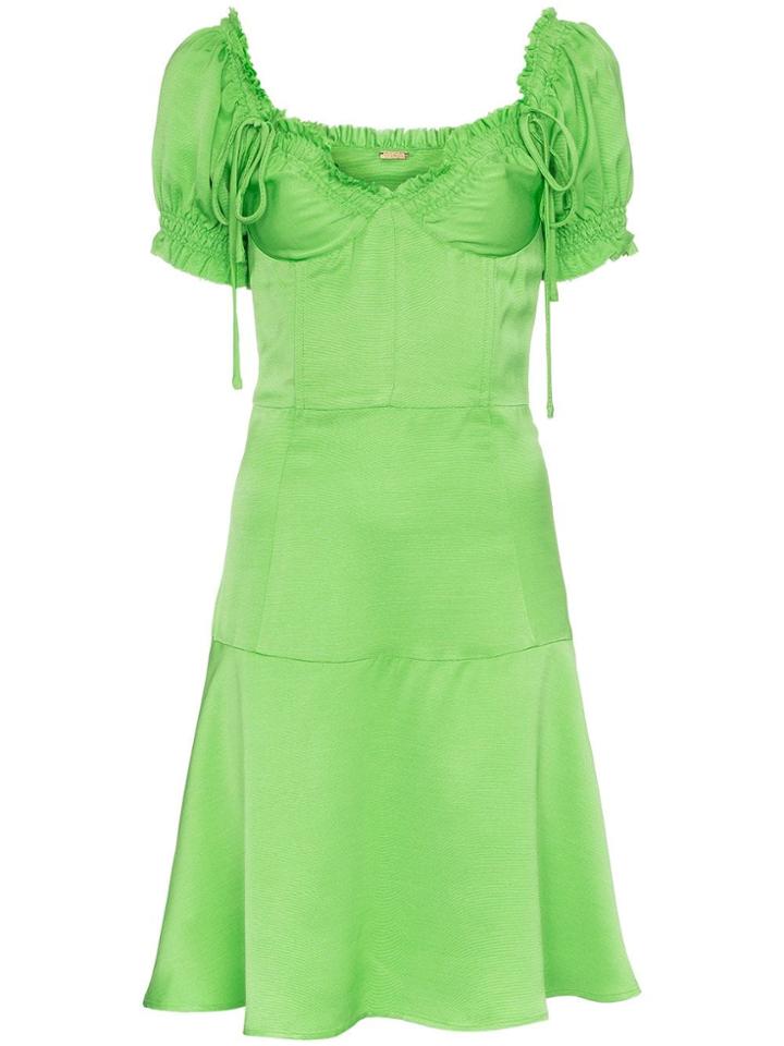 Cult Gaia Scarlett Bustier Faille Dress - Green