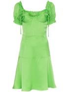 Cult Gaia Scarlett Bustier Faille Dress - Green