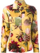 Kenzo Vintage Floral Print Shirt, Women's, Size: Medium, Yellow/orange