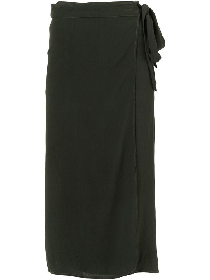 321 Wrap Skirt, Women's, Size: Medium, Green, Rayon