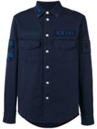 Valentino - Military Patch Shirt - Men - Cotton - 48, Blue, Cotton