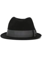 Paul Smith Contrast Strap Hat, Men's, Size: Medium, Black, Polyester/wool Felt