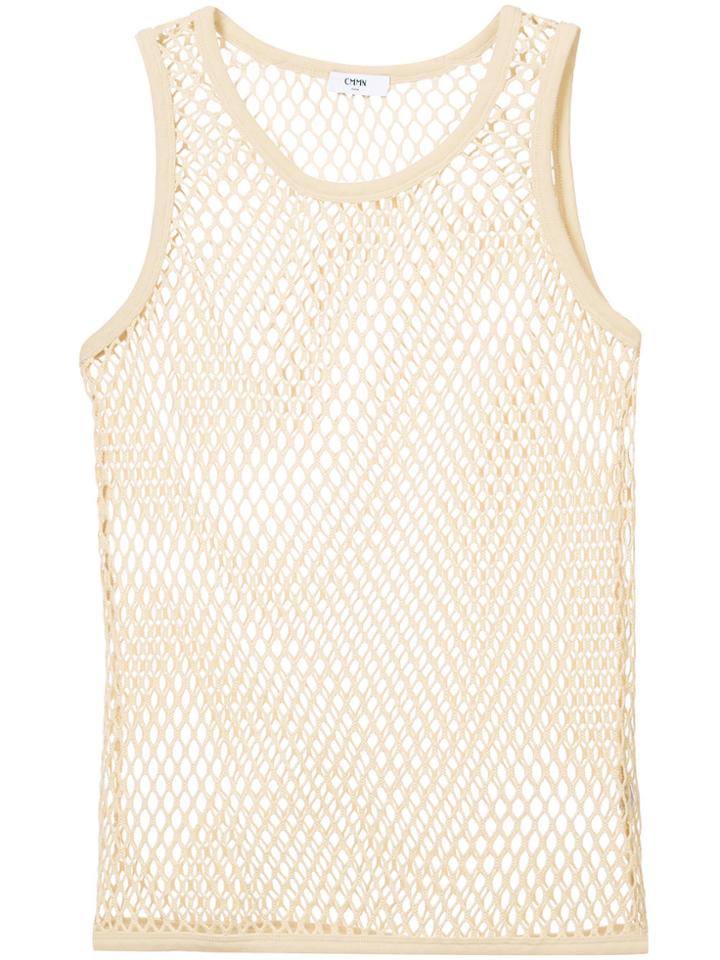 Cmmn Swdn Net Fitted Tank Top - Nude & Neutrals