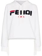 Fendi Fendi Mania Logo Cotton Hoodie - White