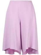 Delpozo Bias-cut Shorts - Purple