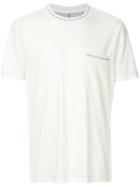 Brunello Cucinelli Striped Neck T-shirt - White