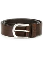 Dondup Silver-tone Buckle Belt, Men's, Size: 95, Brown, Leather