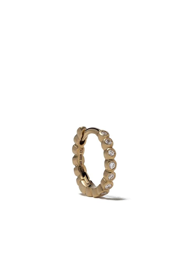 White Bird 18kt Gold Diamond Estelle Hoop Earring
