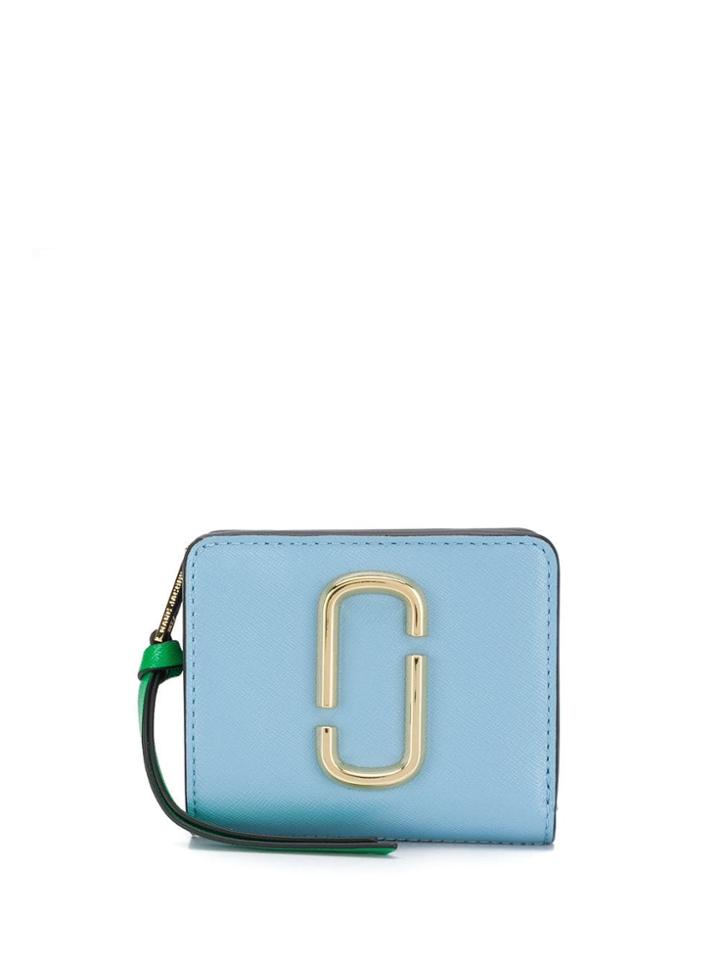 Marc Jacobs Gold-tone Logo Plaque Purse - Blue