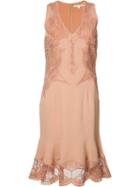 Jonathan Simkhai Lace Inserts Dress, Women's, Size: 4, Pink/purple, Polyester/spandex/elastane/acetate/viscose