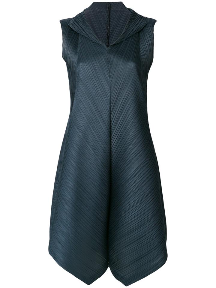 Pleats Please By Issey Miyake Pleated Bias Cut Dress - Green
