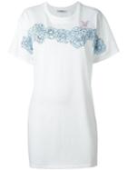 Vivetta Front Print Long Fleece T-shirt, Women's, Size: Medium, White, Cotton
