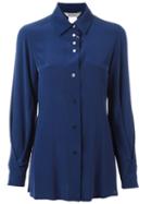 Sportmax - Buttoned Shirt - Women - Silk - 40, Women's, Blue, Silk