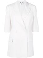 Stella Mccartney - Double Breasted Blazer - Women - Cotton/viscose/wool/elastolefin - 40, White, Cotton/viscose/wool/elastolefin