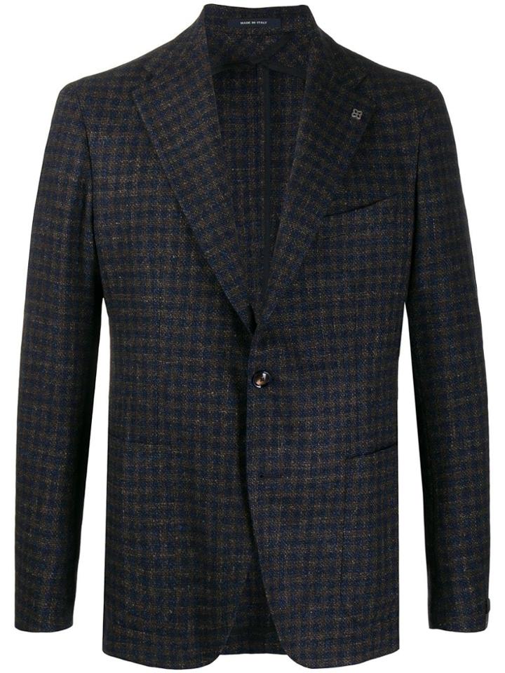 Tagliatore Check-print Jacket - Blue
