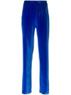 Msgm Contrast Stripe Trousers - Blue