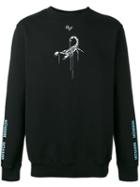 Off-white Scorpion Print Sweatshirt, Men's, Size: Medium, Black, Cotton