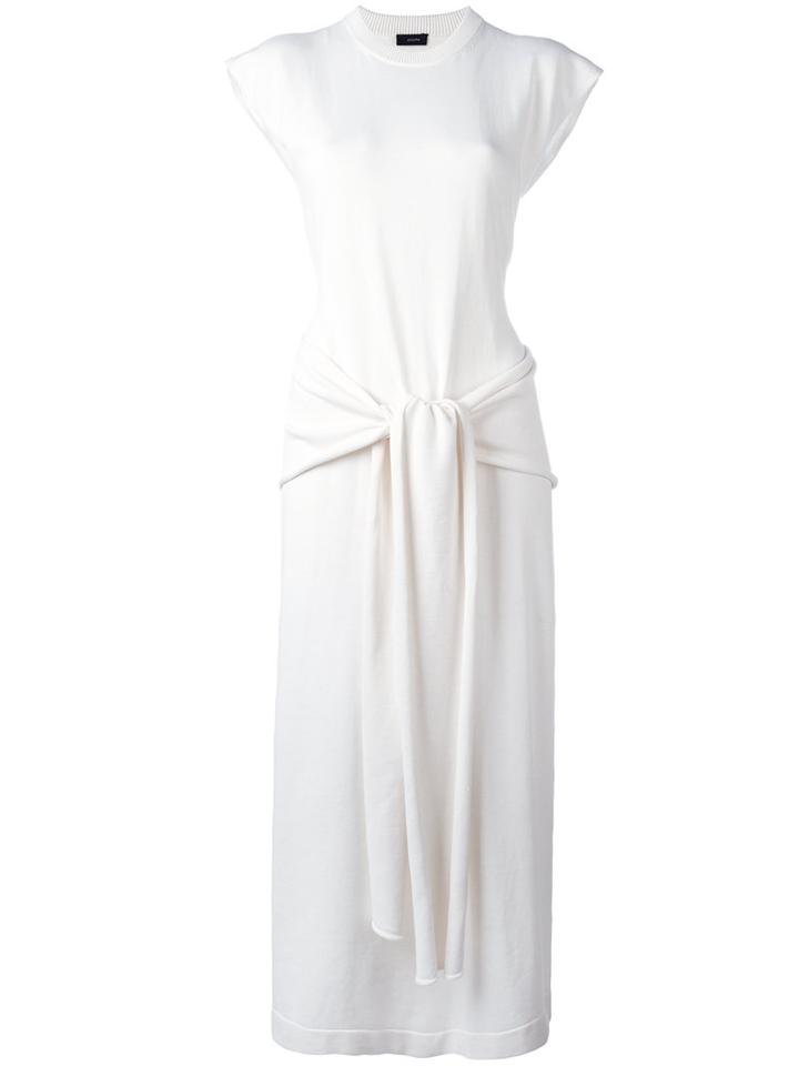 Joseph - Belted Dress - Women - Cotton/viscose - 36, White, Cotton/viscose