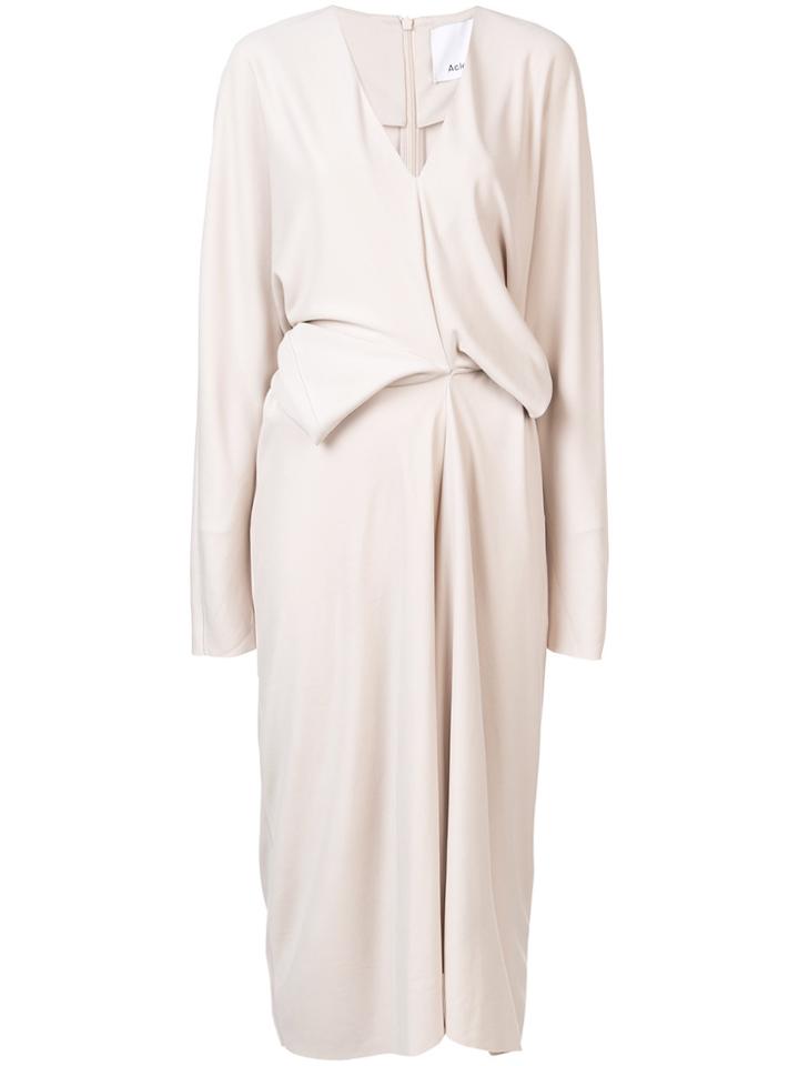 Acler Cyprus Belted Dress - Nude & Neutrals