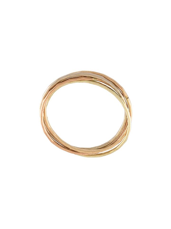 Melissa Joy Manning Interlocking Mixed Rings - Yellow & Orange