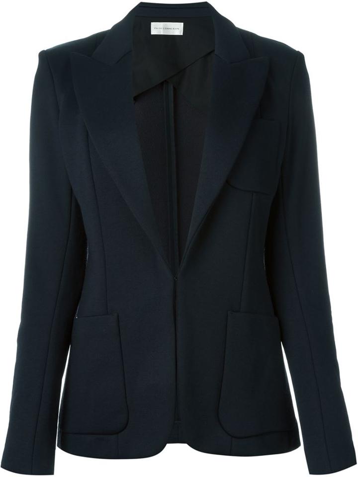 Faith Connexion Peaked Lapel Blazer, Women's, Size: 38, Blue, Cotton/polyamide